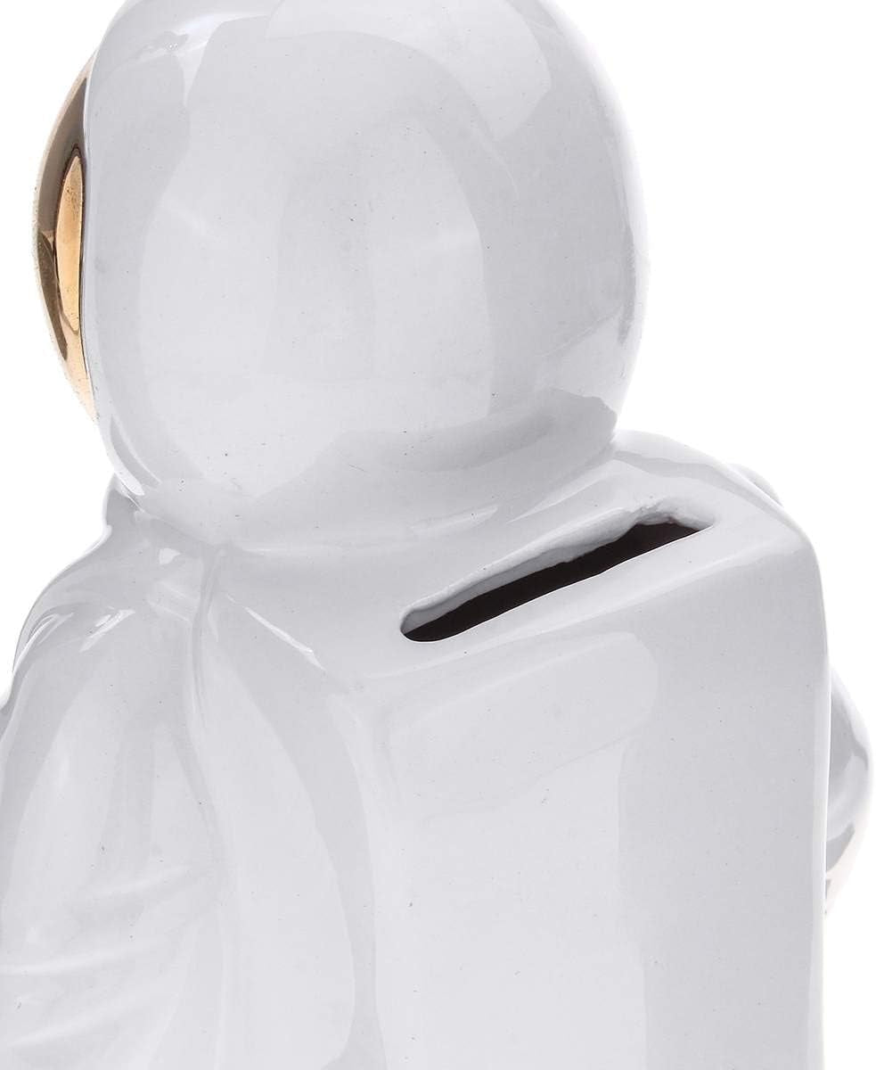 Gold Space Man Skulptur Astronaut Mode Vase Kreative Moderne Keramik Kosmonauten Ornament Modell Garten Statue Wohnaccessoires (2Er Pack)