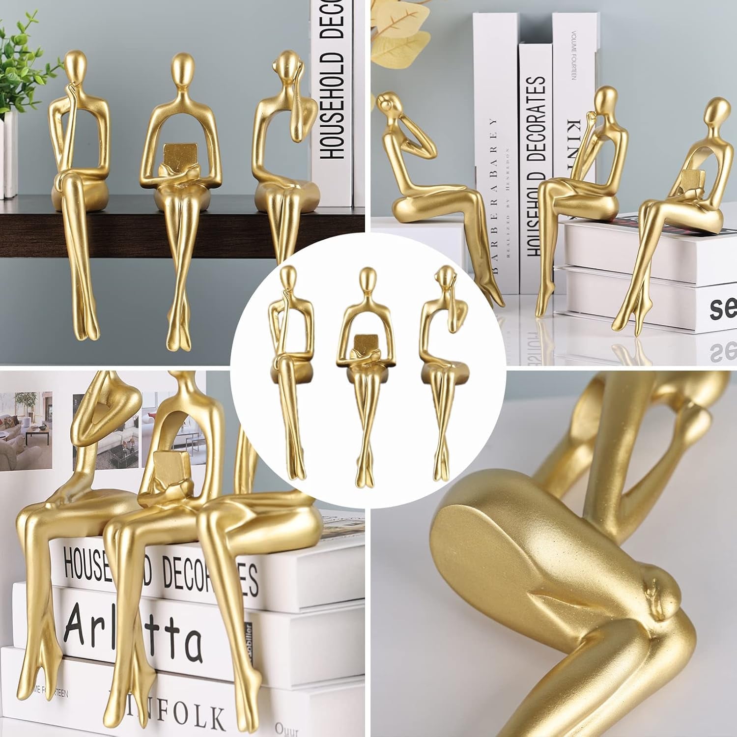 Golden Seat Figures | 3er Skulpturen-Set