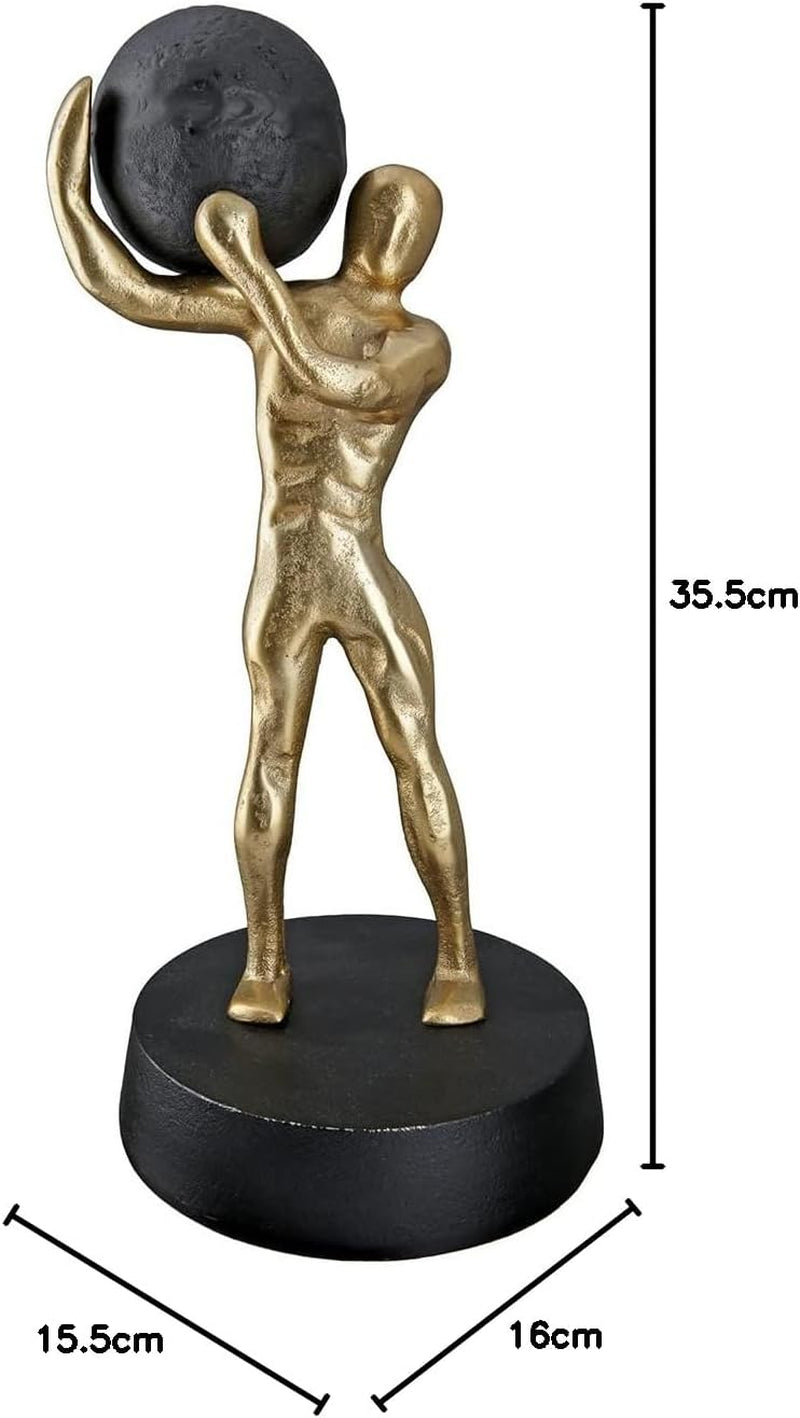 Strong XL Gold 35,5 cm | Moderne Skulptur in Goldoptik
