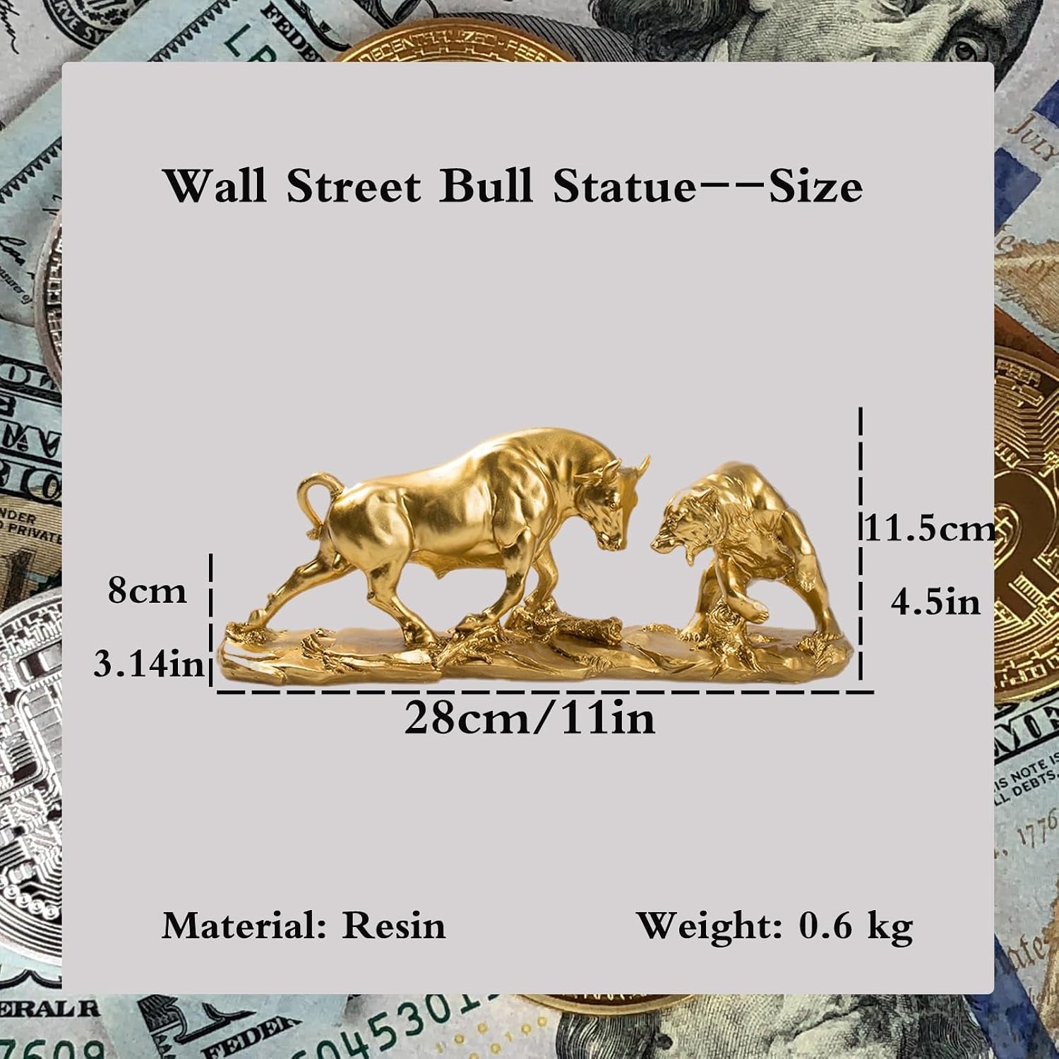 Bull & Bear Desk Sculpture - Börsenfigur für Office & Schreibtisch