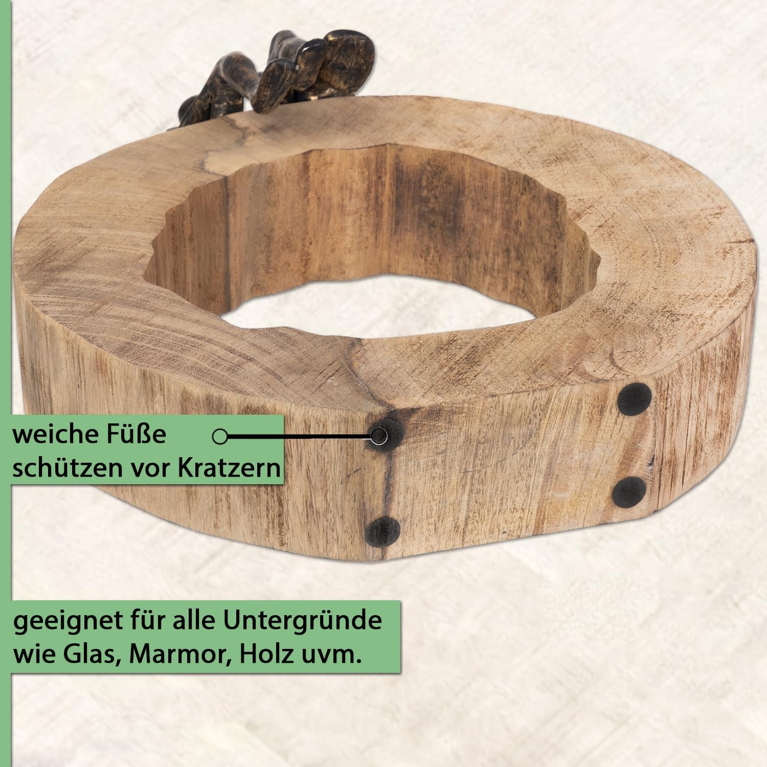 Be Together Skulptur Schwarz-Gold | Paar Dekoobjekt