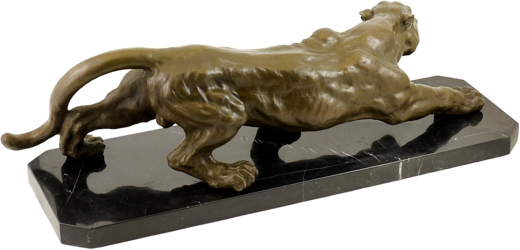 - XXL Panther Statue in Bronze Auf Marmorsockel - Signiert Von Milo - Skulptur - Tierskulptur - Luxus Deko - Edel Dekoration - Wohnung - Einrichtung