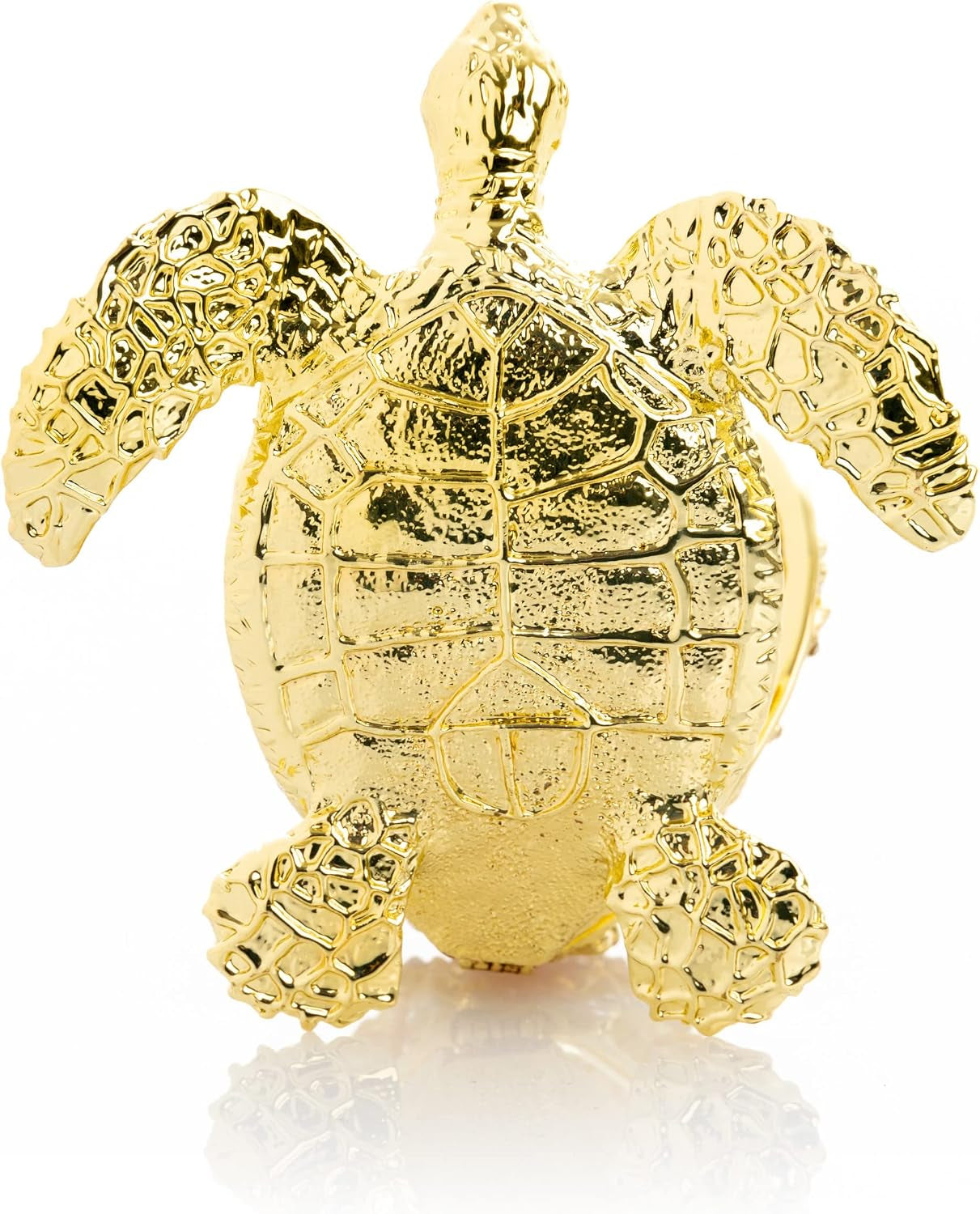 Golden Turtle Schmuckbox | Schmuckkästchen mit Kristall-Look