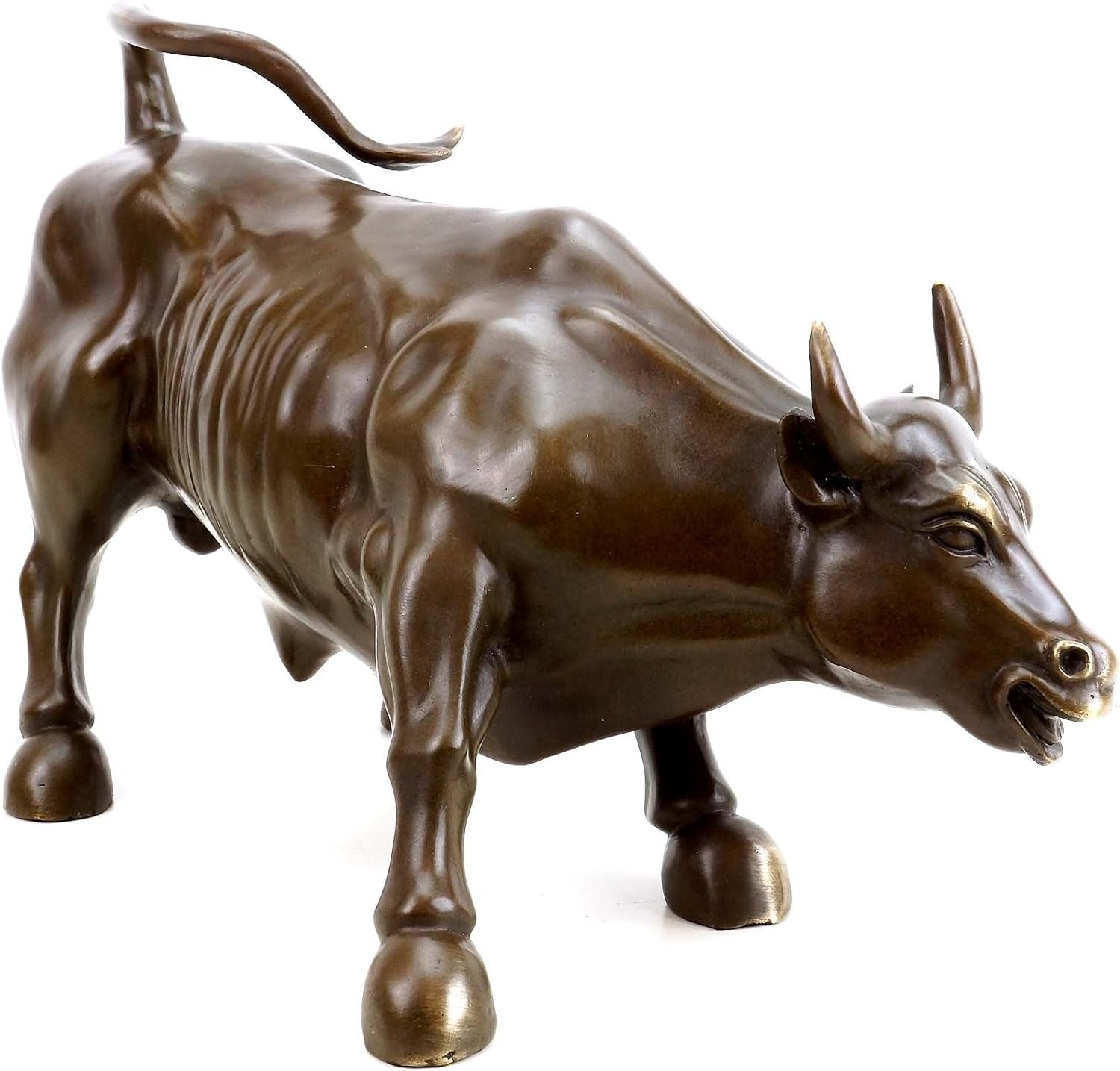 - Bronze Stier/Skulptur: Charging Bull - Börsenbulle - Stierfigur - Milo - Signiert - 21X33X16 Cm - 5 Kg - Bronze