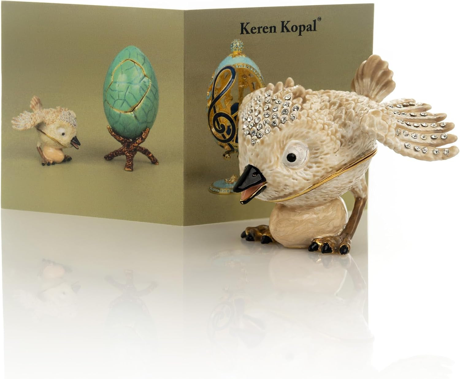Vogel Schmuckei Gold - Schmuckkästchen mit Goldakzent