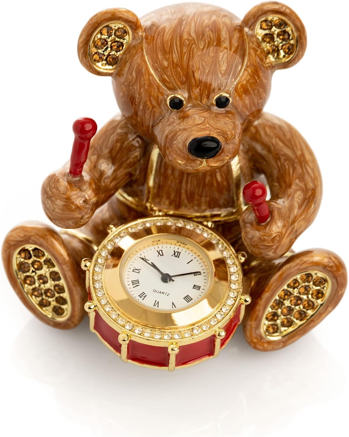 Bear Clock Schmuckbox | Sammlerobjekt mit Uhrdetail