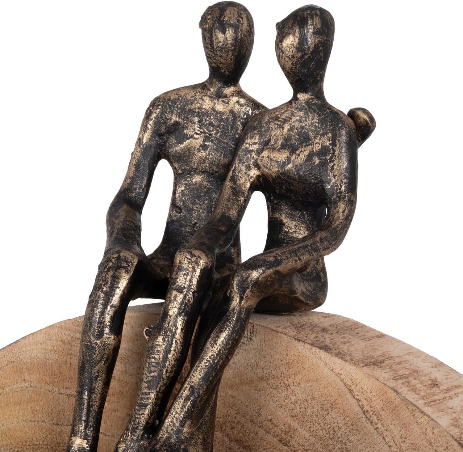 Be Together Skulptur Schwarz-Gold | Paar Dekoobjekt