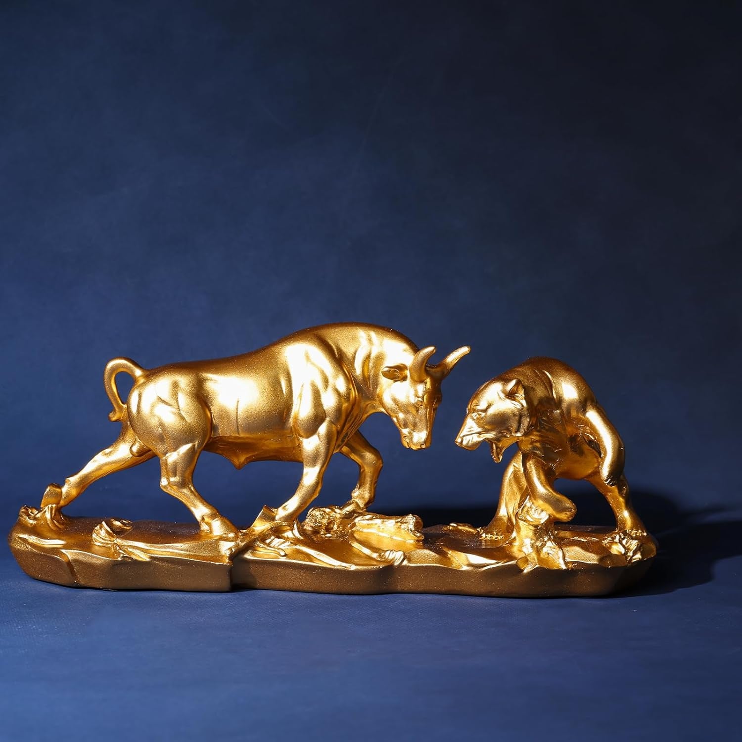 Wall Street Bull & Bear Gold | Trader Skulptur fürs Büro