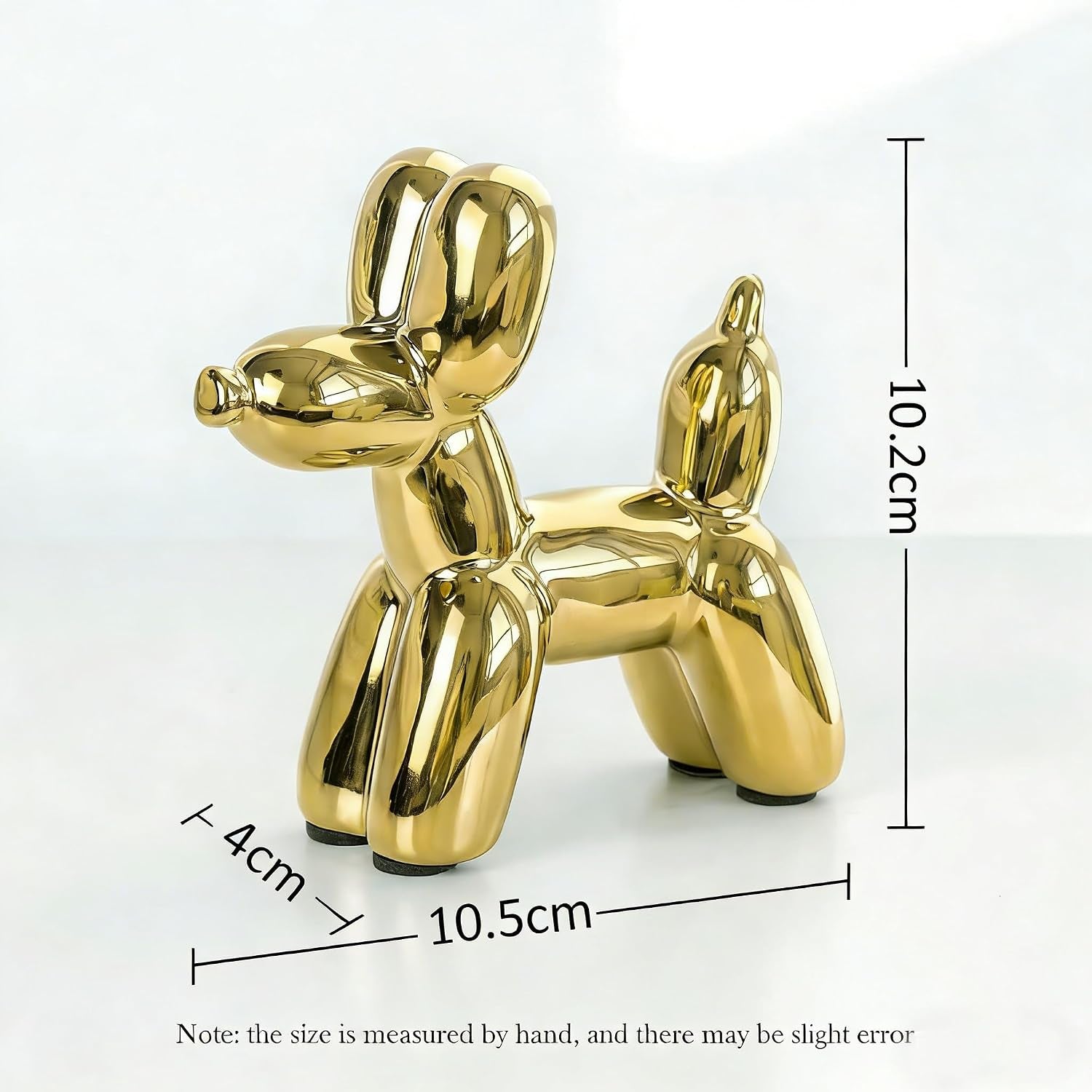 Gold Balloon Dog Keramikfigur als Geschenkidee in Gold