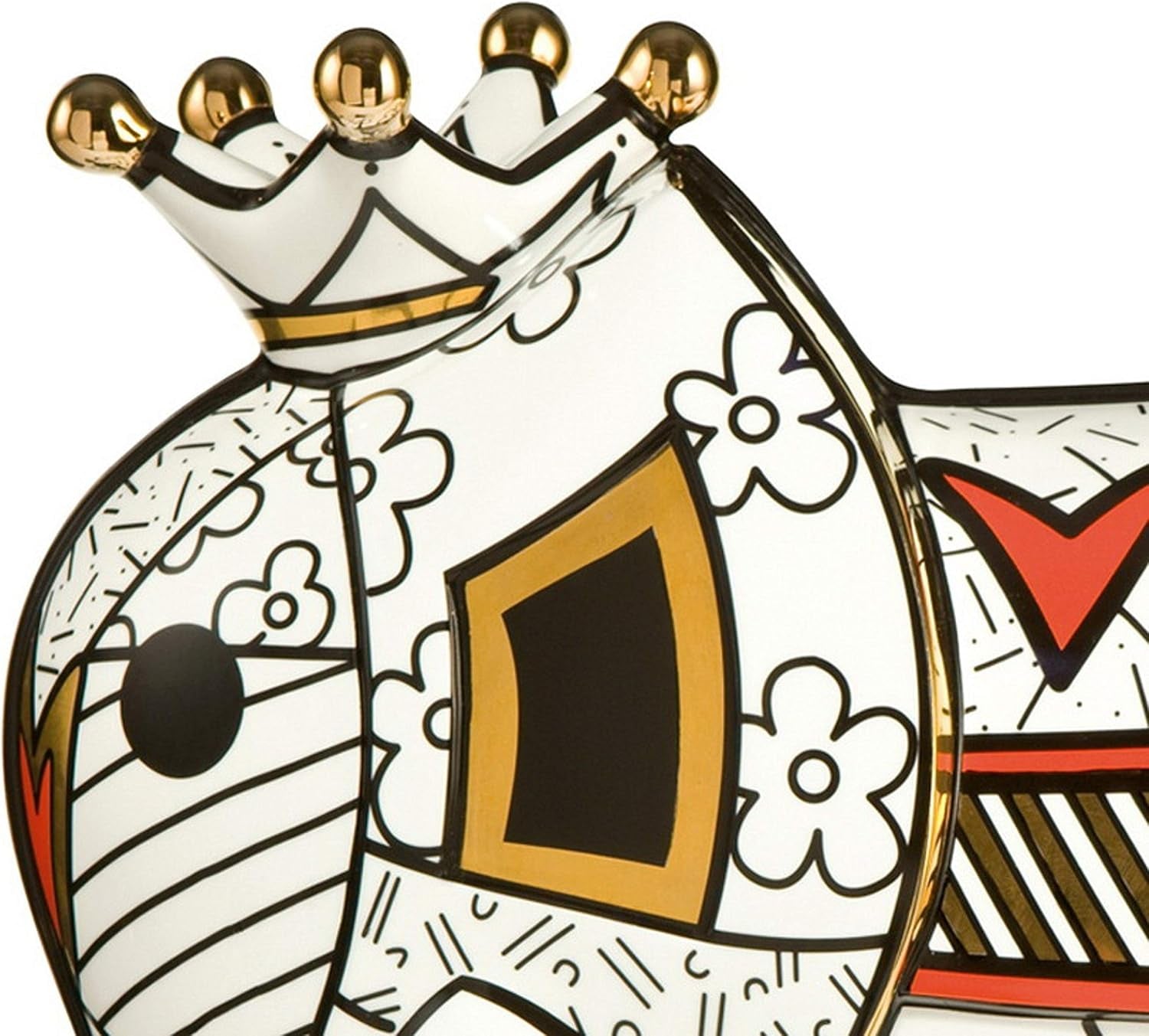 Golden Elephant Pop-Art Figur | Sammlerobjekt mit Goldakzent Detail 1