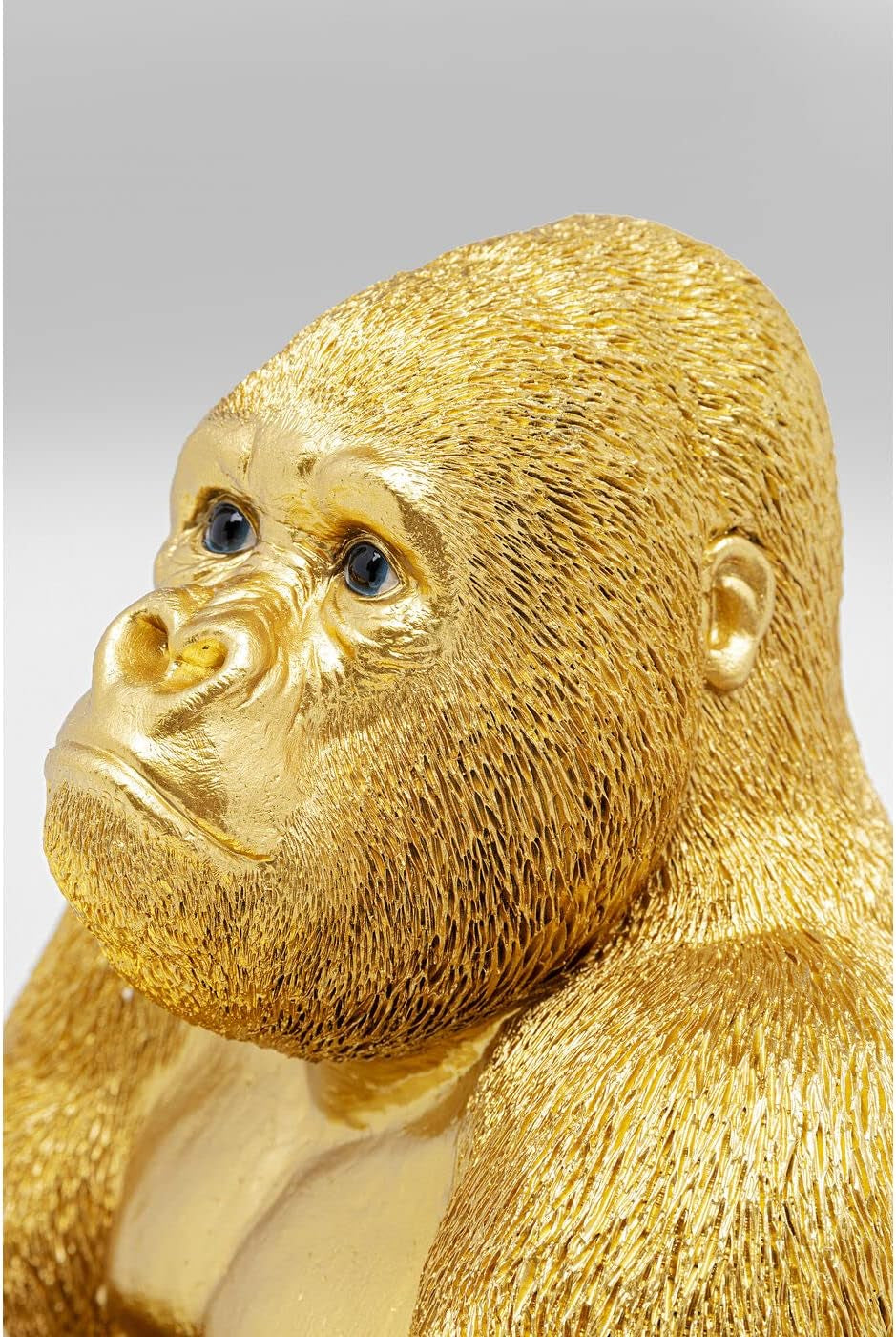 Gorilla Butler Figur Goldoptik | Statement Deko 37 cm