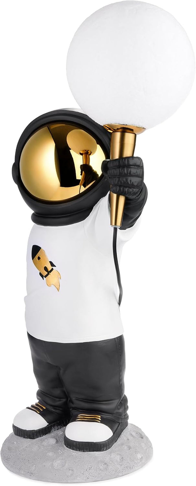 Moon Lamp Astronaut Gold | Pop-Art Leuchte 46 cm