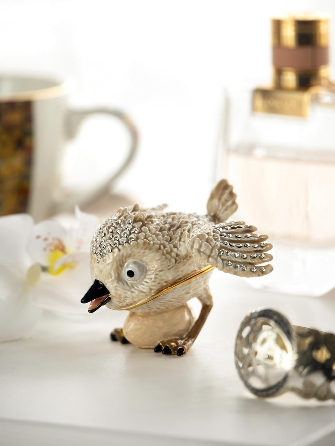 Vogel Schmuckei Gold - Schmuckkästchen mit Goldakzent