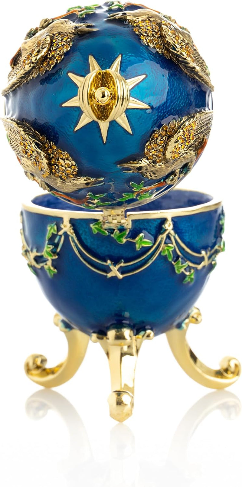 Eagle Schmuckei Blau-Gold | Sammlerobjekt mit Kristall-Look