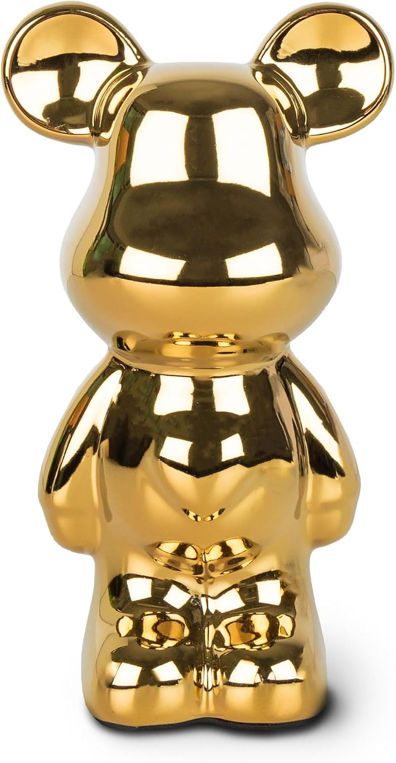 Gold Bear Ceramic | Kleine Bären-Skulptur 18 cm
