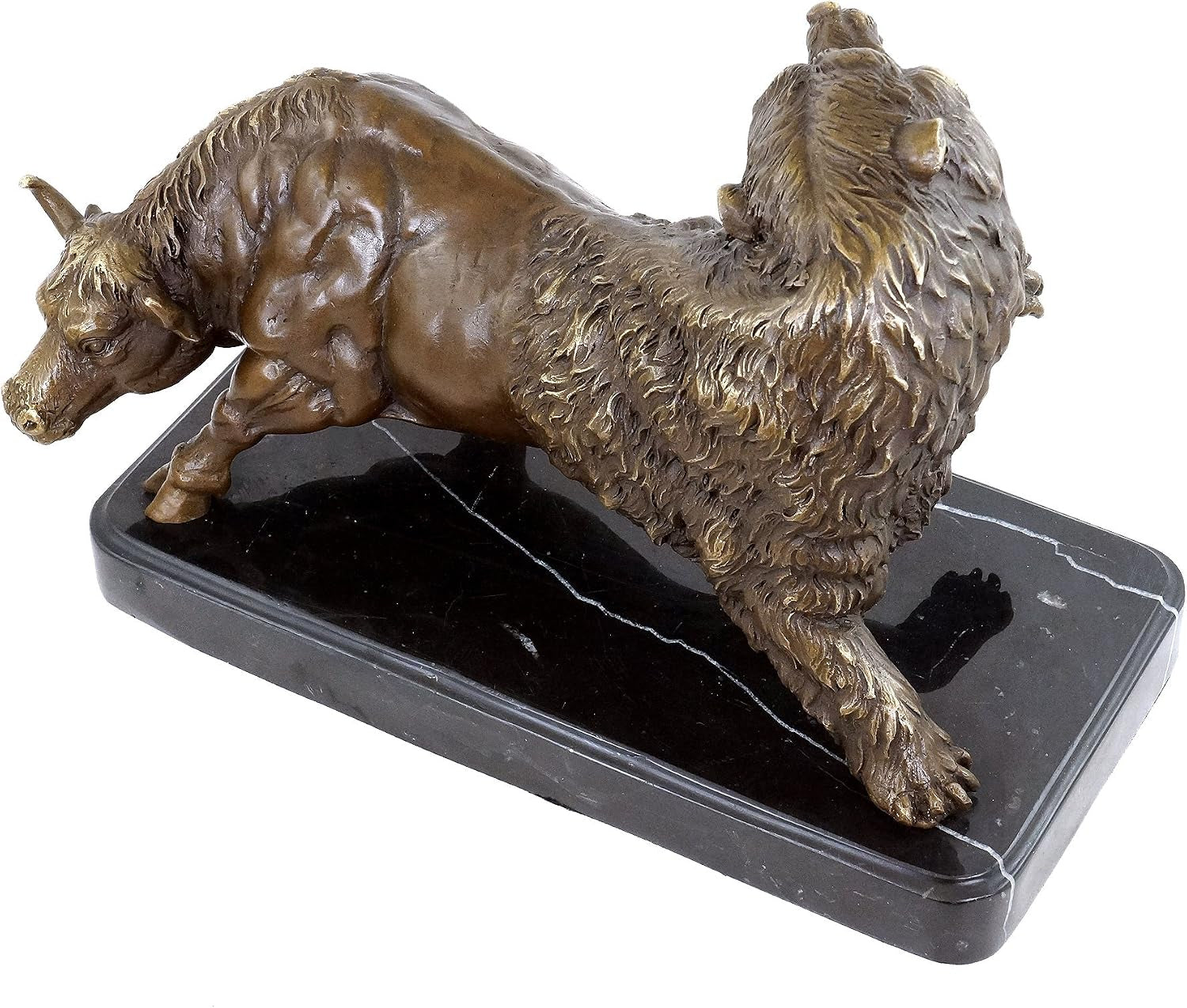 Moderne Kunst Skulptur - Bulle & Bär - Trader Bronze - Börsenfigur - Martin Klein - Trading Aktien Kurse - Statuen Online Kaufen - Bürodeko Für Innen