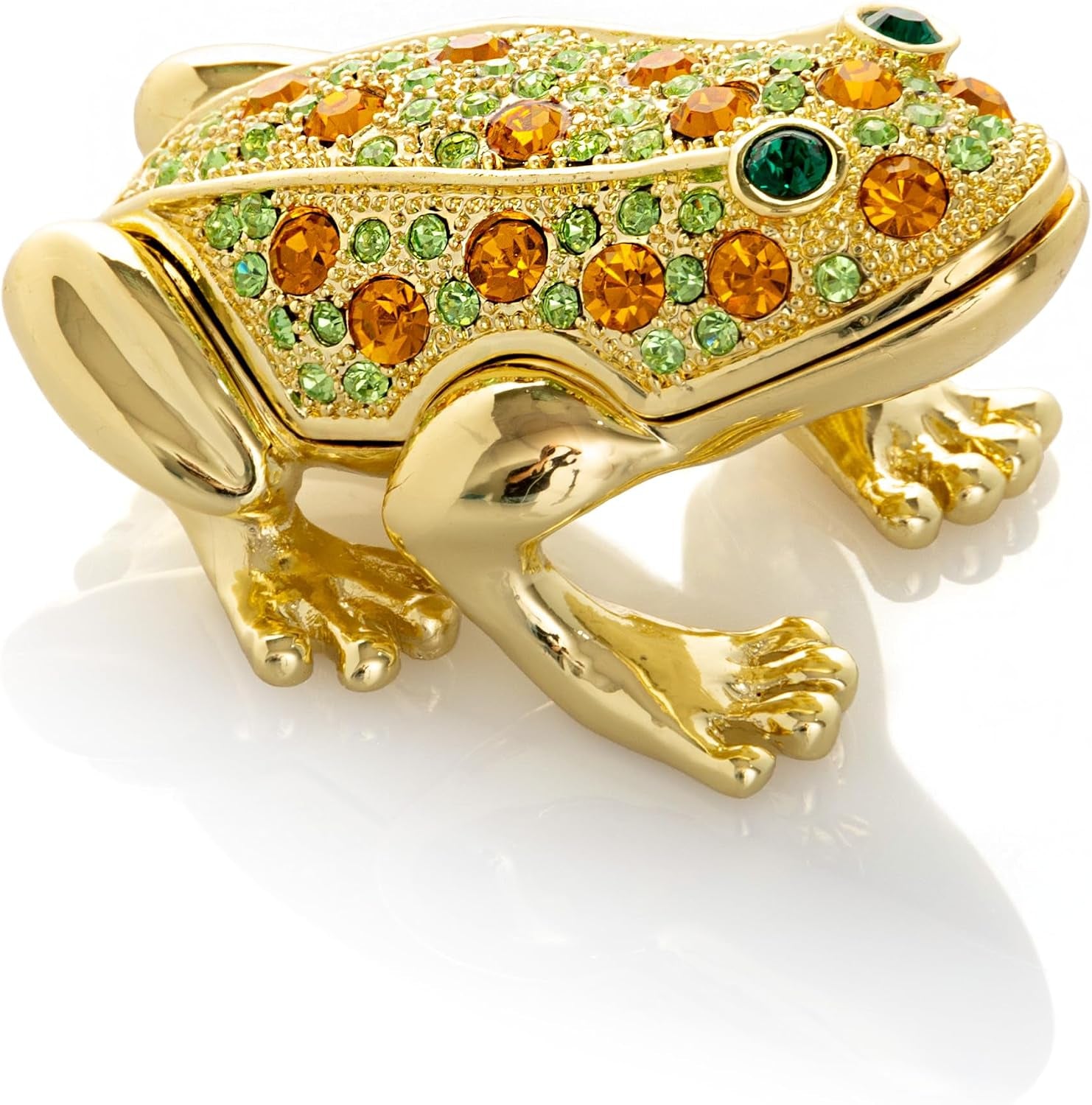 Frog Schmuckbox Gold | Schmuckkästchen mit Kristall-Look