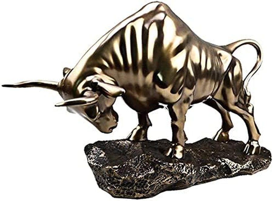 Kreativität Golden Wall Street Stier OX Figur Skulptur Stier Statue Home Office Dekoration Geschenk