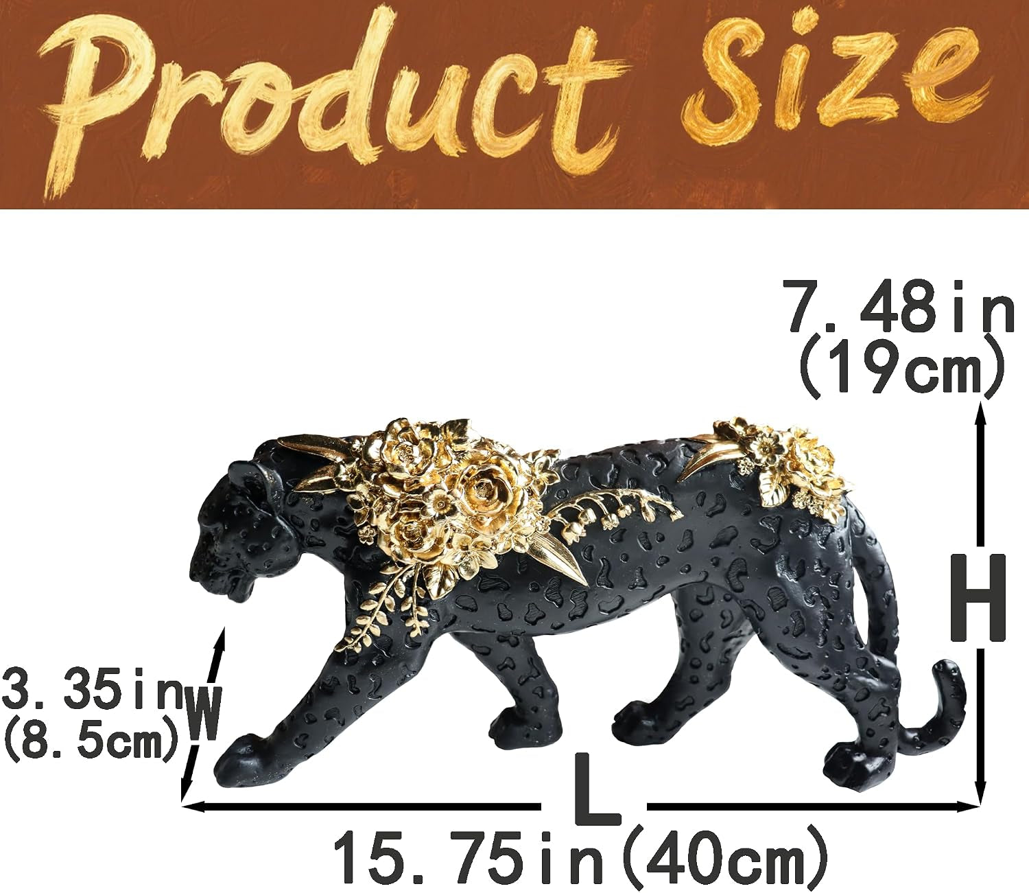 Gepardenstatue, Leoparden-Skulptur, Heimdekoration, Leoparden-Skulptur, Kunstharz, Handgefertigt, Sitzend, Geeignet Für Wohnzimmer, Tisch, Mitte, Schlafzimmer, Geschenk Für Frau Und Vater