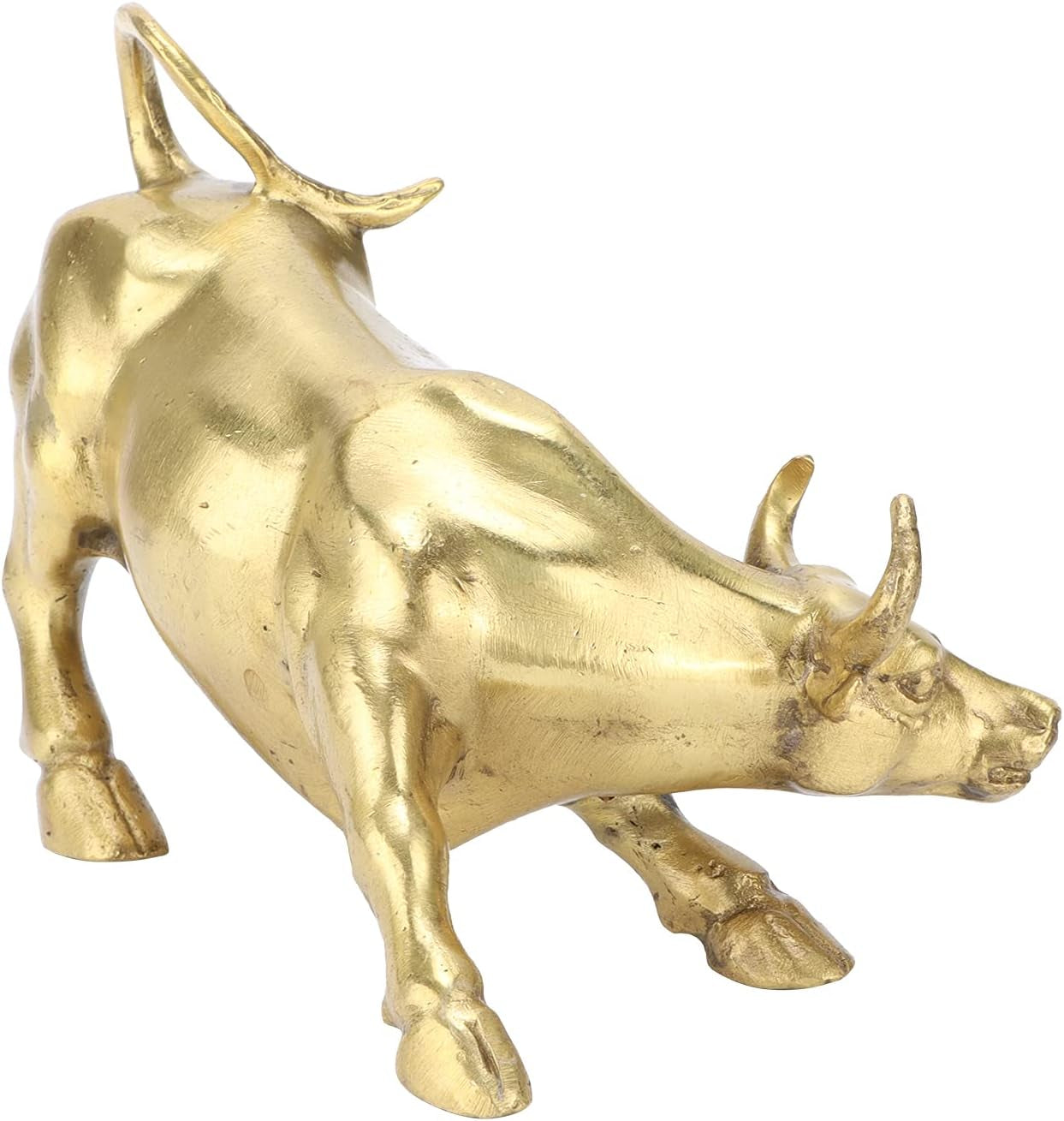 Wall Street Bull 11,7 cm | Messing-Stier für Office & Desk