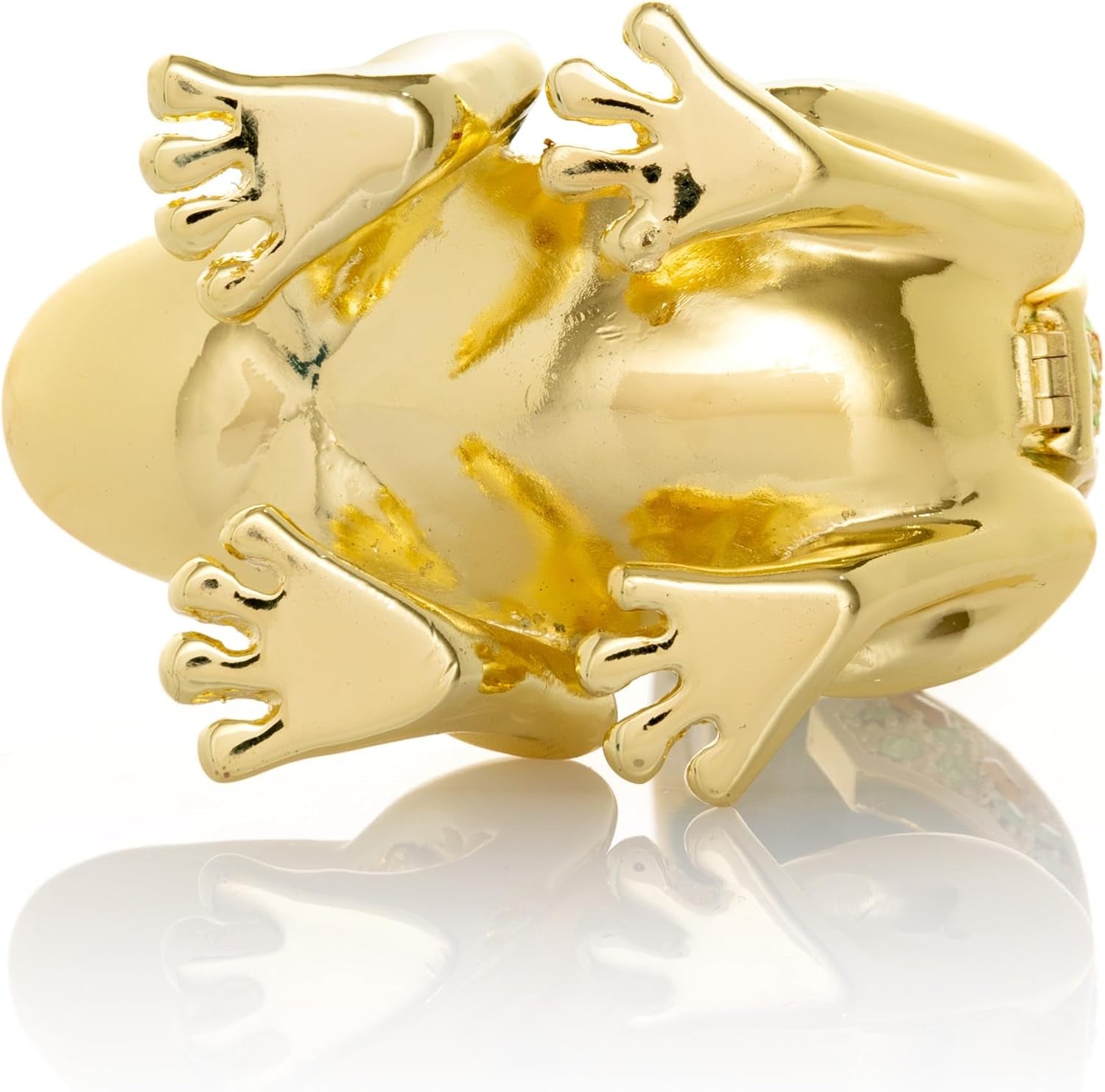 Frog Schmuckbox Gold | Schmuckkästchen mit Kristall-Look